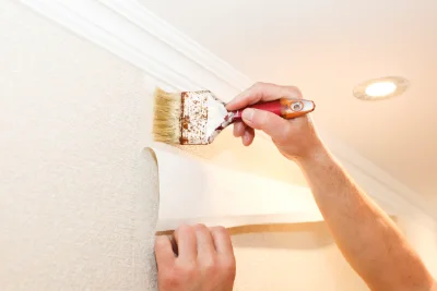 Pose de papier peint à Ebersheim — revêtements muraux et toiles de verre